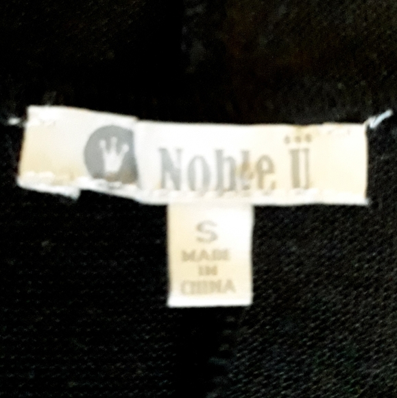 Noble U Black Hooded Cardigan with Emoji Burger + Fries Elbow Patches - Picture 5 of 7